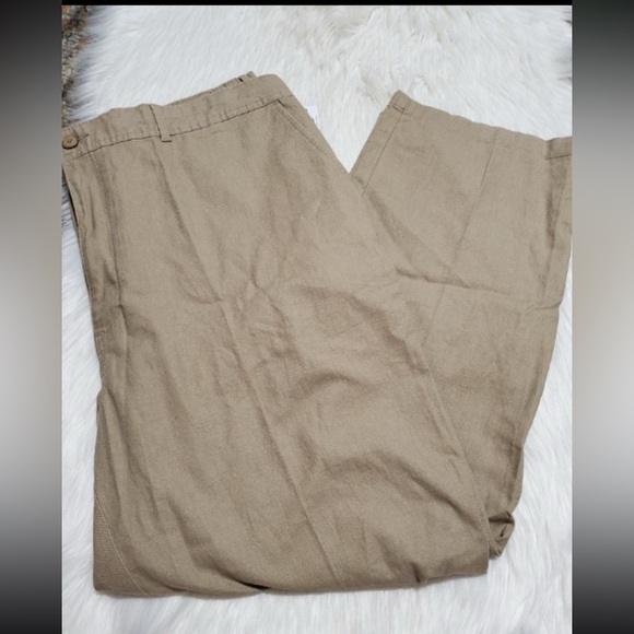 NWT Amazon Essentials Men's Big & Tall Linen Blend Khaki Pants -DXL Size 1X x 30 - Picture 3 of 7